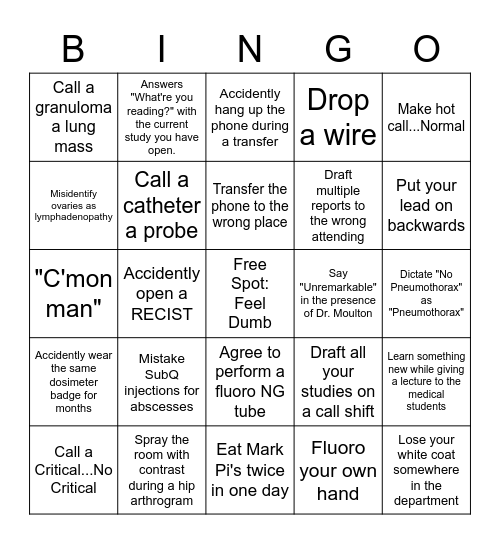 R1 Bingo Card