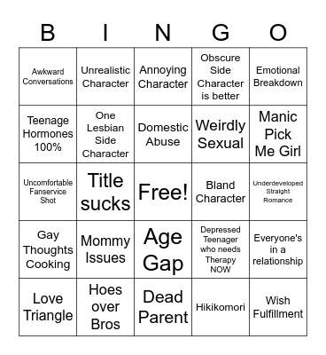 Mari Okada BINGO Card