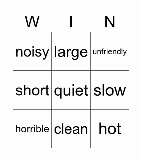 Bingo Card