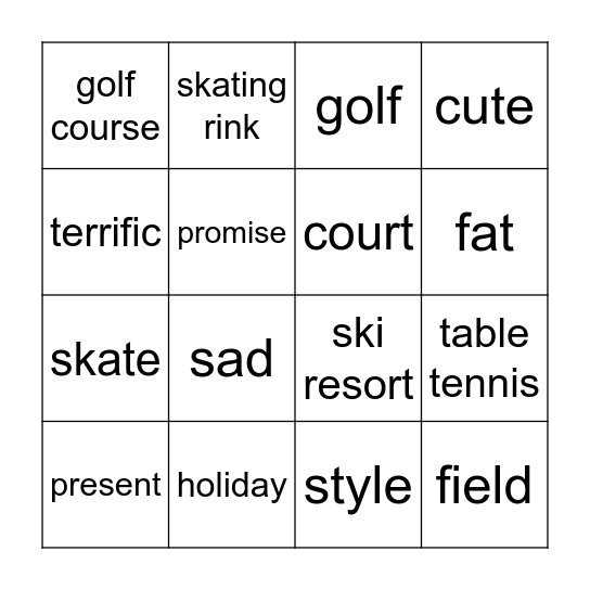 Bingo Card
