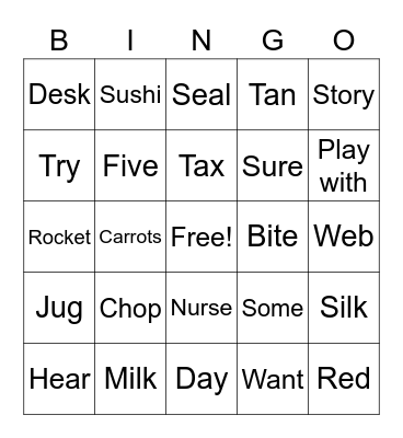 C4 plus Lesson 9 Book E Bingo Card