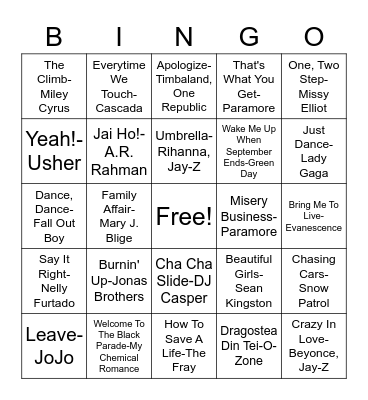 Summer Break Pt. 2 Bingo Card
