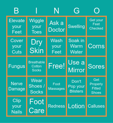 FOOT HEALTH Bingo Card