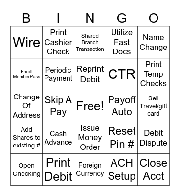 Bingo Card