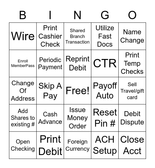 Bingo Card