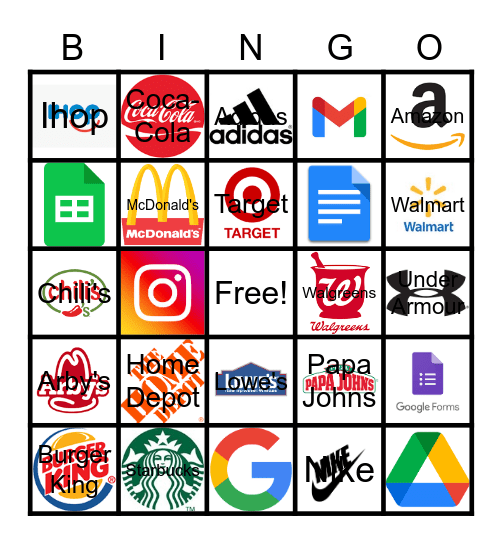 Logos Bingo Card