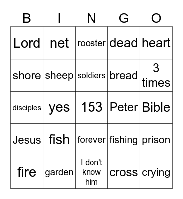 Jesus is Forgiving Bingo Card