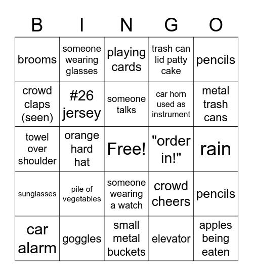 STOMP Out Loud Bingo Card