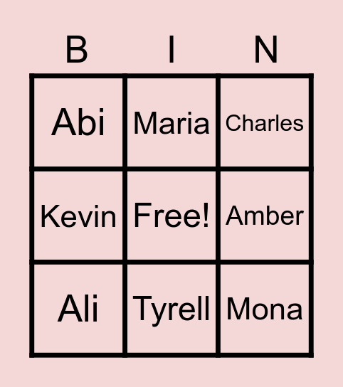 PXT BINGO! Bingo Card