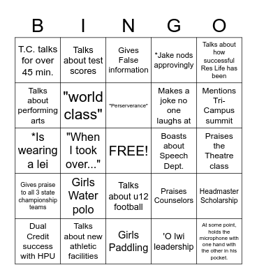 Taryn Chung and Friends Bingo Card