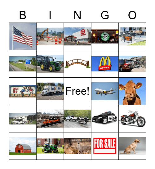 ROADTRIP BINGO Card