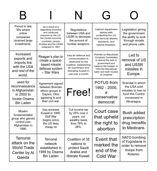 HTP 9 Bingo Card