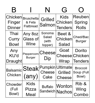 Staff Bingo Challenge Bingo Card