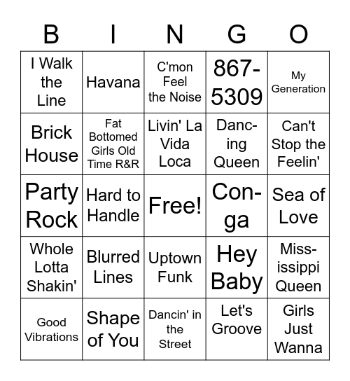 Honky Tonk 50s-10s 2023 Bingo Card