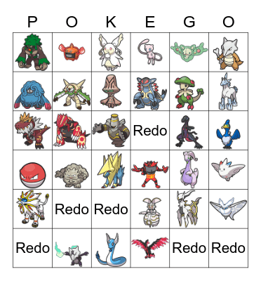 Middle Zone Revival Status Bingo Card