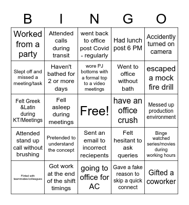 Time to know your colleagues Bingo Card