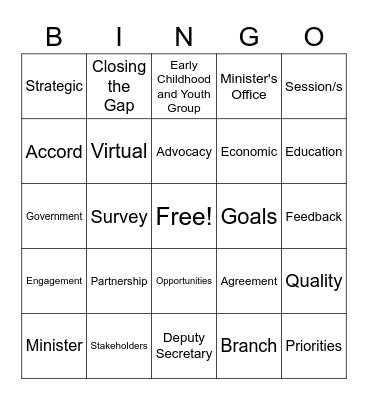ECY GROUP Bingo Card
