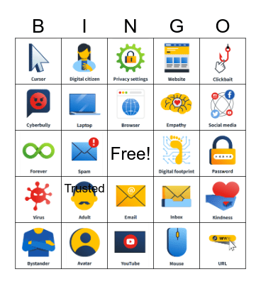 Digital Citizenship Bingo Card