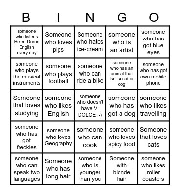 Meet Me Bingo Card