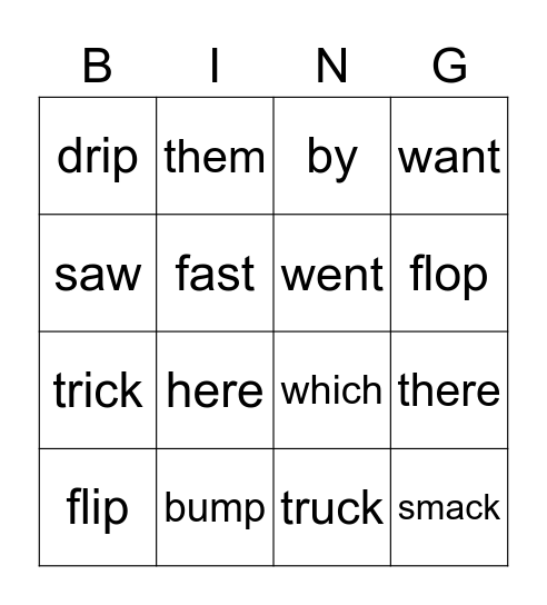 Phonics Bingo! Bingo Card