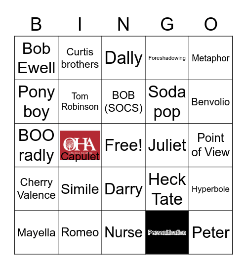 Ian and Christian BINGO Card