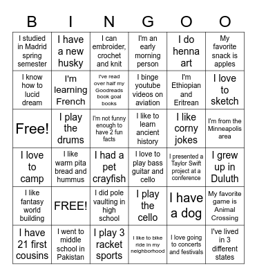 Pathways 2023 Bingo Card