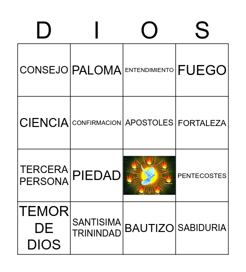 LOS DONES DEL ESPIRITU SANTO Bingo Card