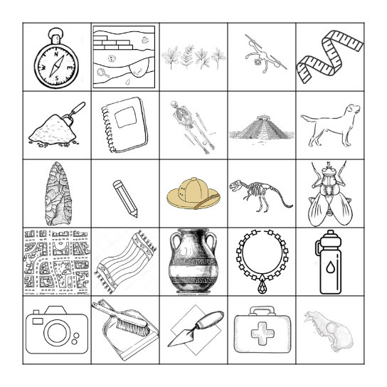 Archaeology Bingo! Bingo Card