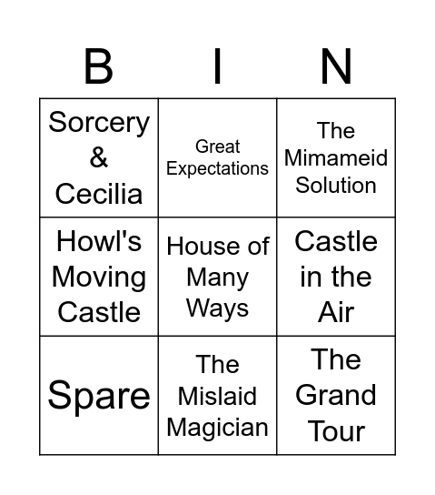 June July TBR Bingo Card