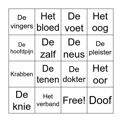 Bingo wereld vol woorden Bingo Card