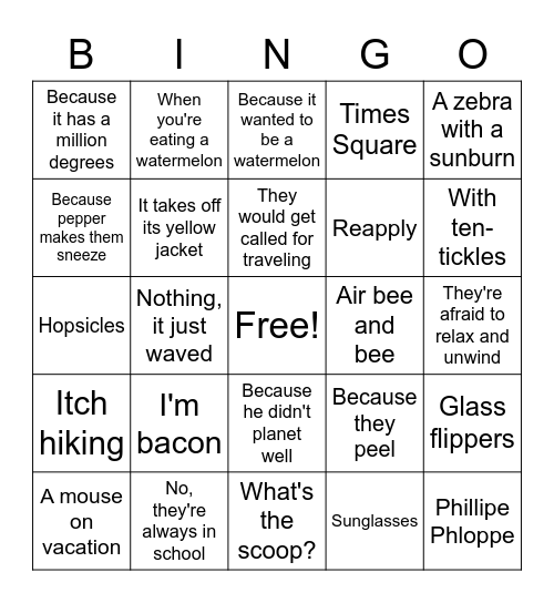 June Keller Meeting Bingo Card