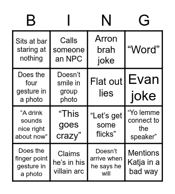 Paul Bingo Card