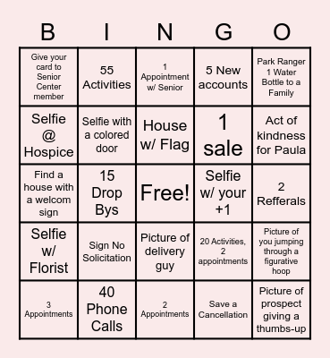 CALL NIGHT, BINGO NIGHT Bingo Card