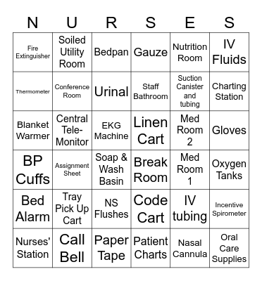 5 RT Scavenger Hunt Bingo Card