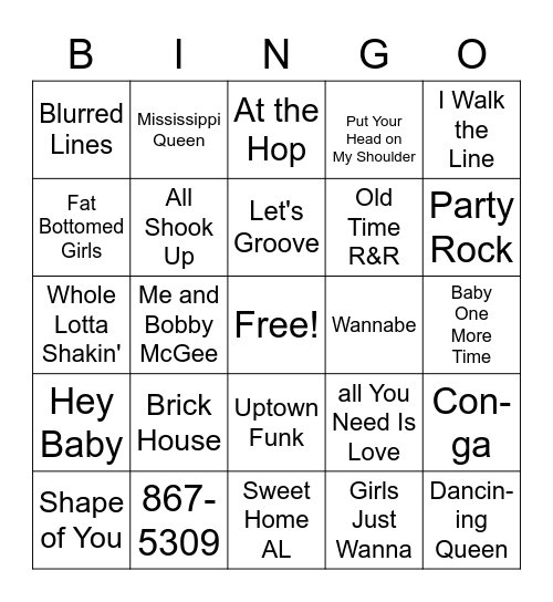 Honky Tonk 50s-10s 2023 Bingo Card