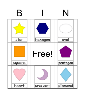 Shapes Bingo Card