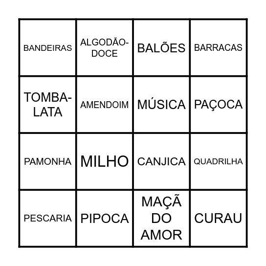 FESTA JUNINA Bingo Card