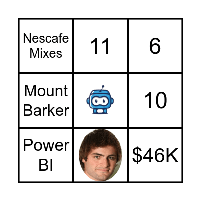 SA Quantium Bingo Card