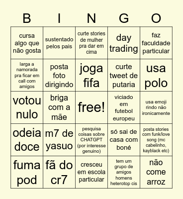 HETEROTOP QUE NAMOROU A ISA Bingo Card