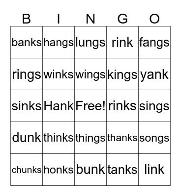 Level 1 Unit 7  Bingo Card