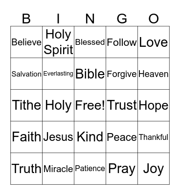 GOD IS LOVE Bingo Card