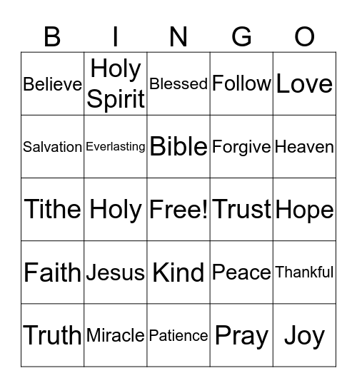 GOD IS LOVE Bingo Card
