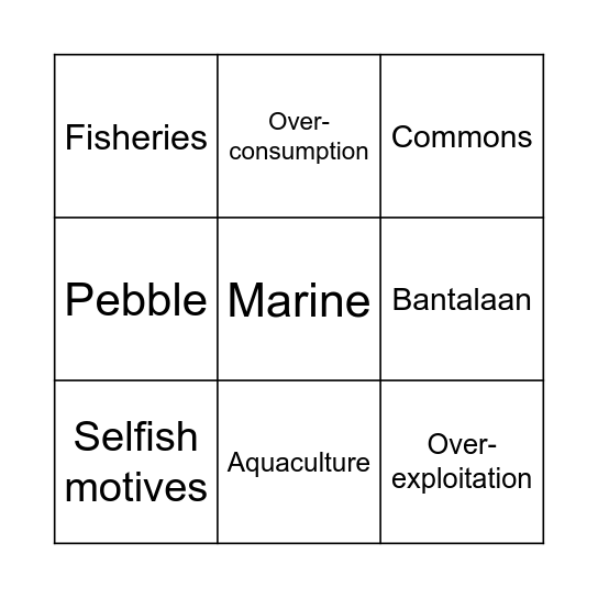 Tragedy of Common Bingo Card