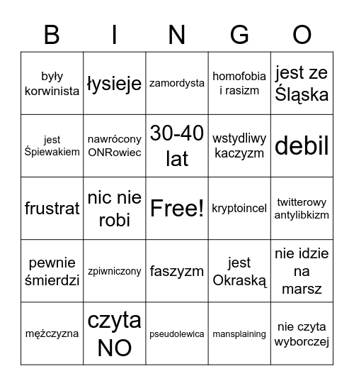 altleft bingo Card