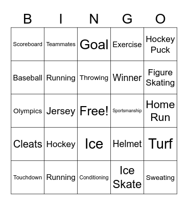 SPORTS WEEK BINGO Card