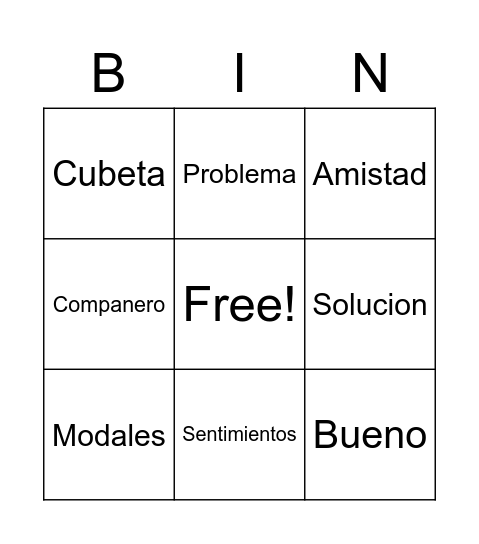 Anti-Bullying Bingo Card