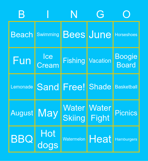 Bingo Day Bingo Card