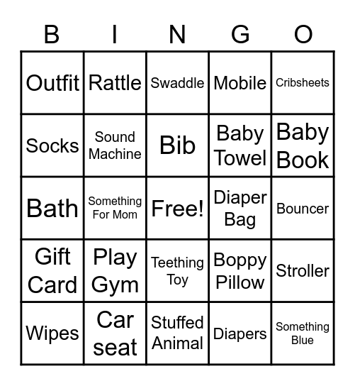 BABY GIFT Bingo Card