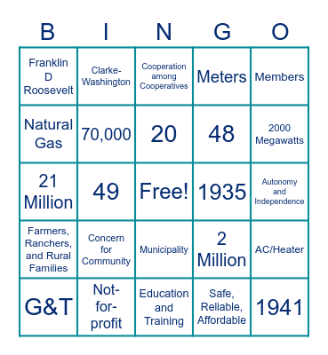 Empower Bingo Card