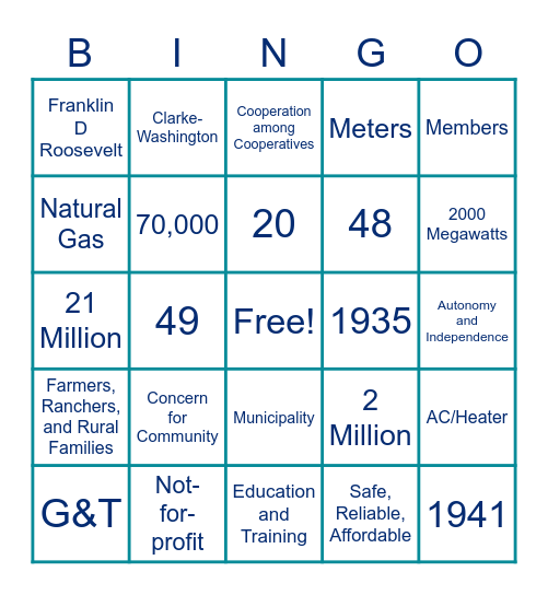 Empower Bingo Card